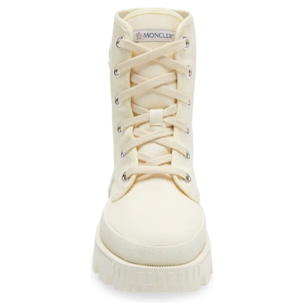 NIB $695 Moncler Pyla Water Repellent Bootie (Women) in White! - Picture 3 of 6